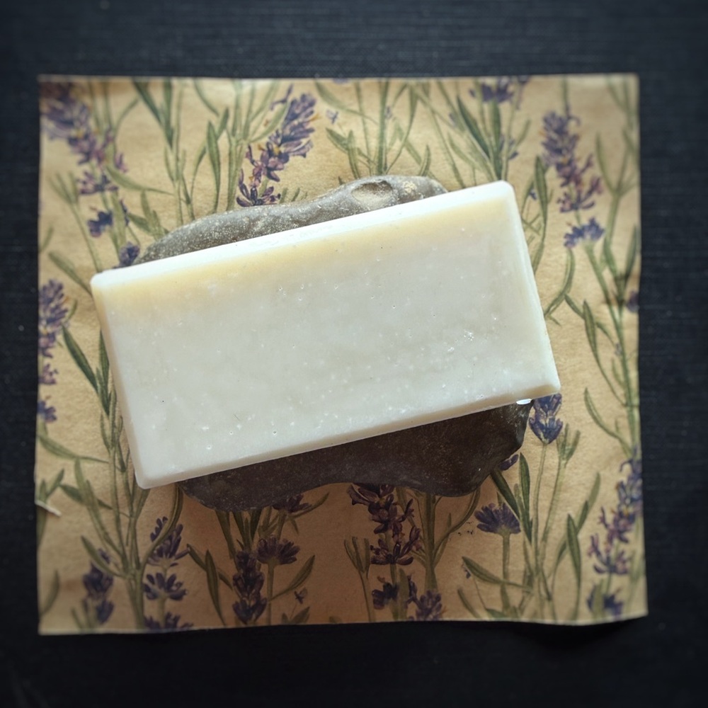 Handmade Old Fashioned Bar Soap. Lard and Tallow Based. Lavender Essential Oil